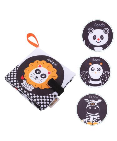 Ibasenice 5-Soft Fabric Book - Early Education Toys for Babies | Black & White Baby Books | Peach Skin Cloth Toys - Buy Online on GoSupps.com