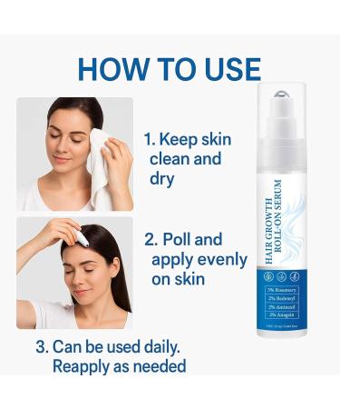 S rum capillaire roll-on au romarin pour la croissance des cheveux 25 ml contr le la chute des cheveux soin naturel du cuir chevelu contr le des frisottis chez les personnes g es (5) - Buy Online on GoSupps.com