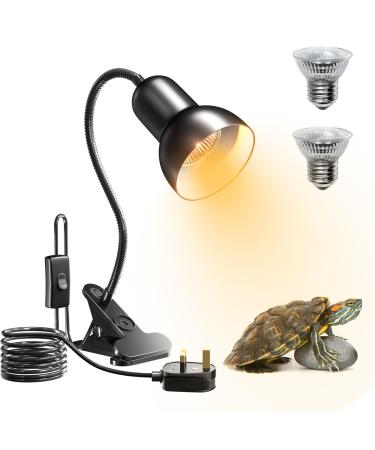 Luxvista Tortoise Heat Lamp 25W UVA UVB Basking Light Reptile Heat Lamp Heat Spotlight Holder with 360 Rotatable Clip for Turtle Lizard Snake Aquarium Amphibian 2 Bulbs Included - Buy Online on GoSupps.com