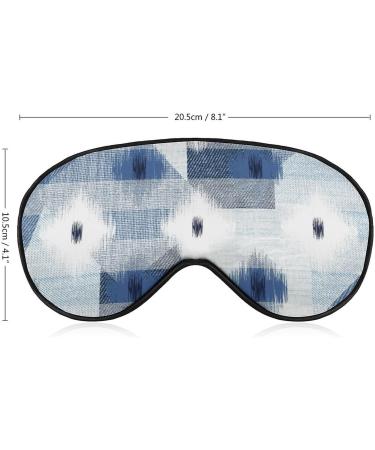 Light-Blocking Denim Patchwork Sleep Mask for Women | Comfortable Adjustable Blue & White Eye Cover for Men | Soft Blindfold Sleeping Mask - Buy Online on GoSupps.com