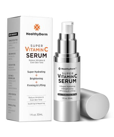 HealthyDerm Copper Peptides Blue Balm Tallow Moisturizer (2 oz) + Super Vitamin C Serum (1 oz) Even-Looking Comfortable Skin Routine For Dry/Mature/Sensitive Skin - Buy Online on GoSupps.com