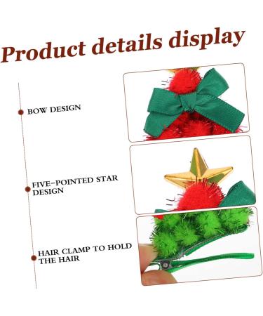 ABOOFAN 6 Pairs Christmas Tree Hair Clips Xmas Tree Barrettes Kids Festival Hair Clips Festive Alligator Hair Clips Christmas Tree Headwear Xmas Hair Clips Hair Ball Bracket Child Modeling - Buy Online on GoSupps.com