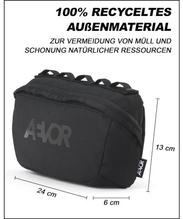 Avor Bar Bag Mini Black Eclipse | Water-Repellent Handlebar Pocket | 1L Volume | 2 Indoor Pockets | Sustainable & PFC-Free - Buy Online on GoSupps.com