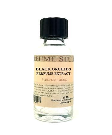 Orchid Fragrance Oil for Perfume Making, Personal Body Oil, Soap, Candle Making & Incense Splash-On Clear Glass Bottle. Premium Quality Undiluted & Alcohol Free (1oz, Orchid Perfume Oil) 1 Fl Oz (Pack of 1) Black Orchids Extract Oil