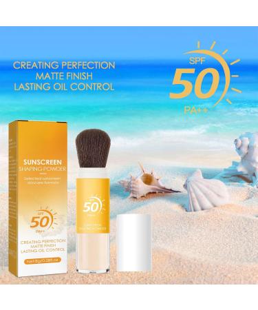 Sunscreen Powder Sunscreen Powder Setting Powder SPF 50 PA++ Setting Powder with Brush Lightweight and Breathable Setting Powder (dzf 2) - Buy Online on GoSupps.com