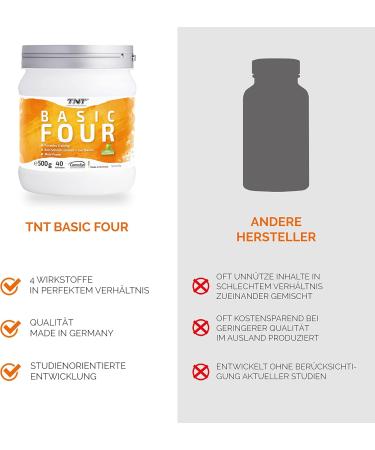 TNT Basic Four White Apple - 500g Pre Workout Booster | Creapure Creatine Tyrosine & Beta-Alanine | Enhance Your Training Performance - Buy Online on GoSupps.com