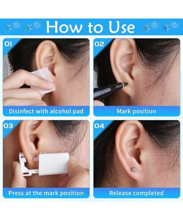 10 Pack Disposable Self Ear Piercing Kit- Evatage Home Piercing Gun with Stainless Steel Studs - Beginner Friendly - Buy Online on GoSupps.com