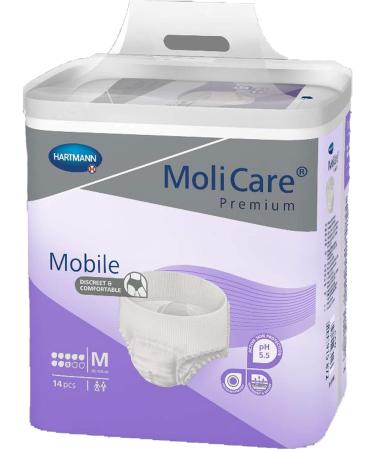 Molicare Premium Mobile Disposable Pants for Incontinence | 8 Drops Size M (80-120 cm) | Unisex | 112 Pieces per Pack - Buy Online on GoSupps.com