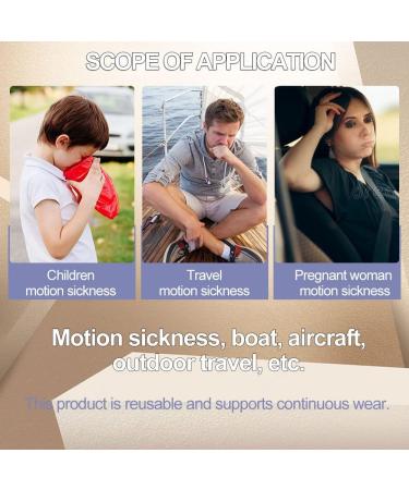 4 Pairs Motion Sickness Bands - Travel Wristbands for Car Sea & Air - Nausea Relief Wristbands (Black - Buy Online on GoSupps.com