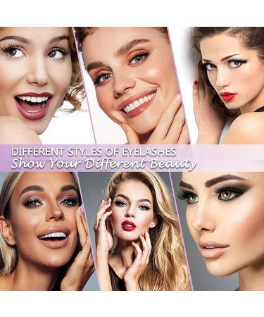 Kmilro Magnetic Eyelashes with Eyeliner Kit - 7 Pairs 3D Wispy Cat Eye Lashes - Natural Look - 7 Styles Fluffy False Eyelashes Pack - Buy Online on GoSupps.com
