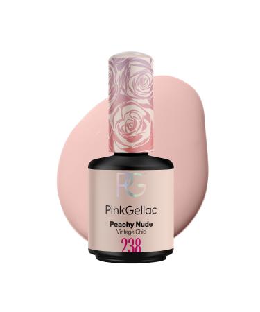 Pink Gellac UV gel nail polish - 238 Peachy Nude 15 ml - Gel paint peach - long -lasting Gellack UV - simple distance Shellac nail polish - Nail Gel Polish - UV Nailack Made in Holland