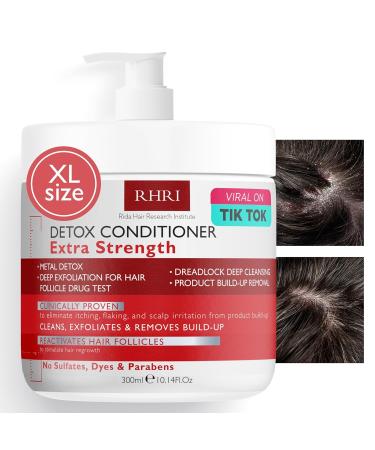 11 Fl.Oz Detox Conditioner Extra Strength Clinically Proven Hair and Scalp Cleanser Metal Detox Follicle Stimulator | Sulfate-Free & Paraben-Free | Clarifying Conditioner Removes Buildup