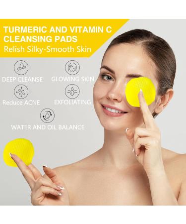Turmeric Soap Bar & Exfoliating Face Pads - Natural Cleansing & Vitamin C Infused - 40 Pads & 3.53 Oz Bar for Radiant Skin - Buy Online on GoSupps.com