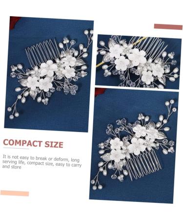 Angoily Bridal Headwear Bridal Hair Decor Hanfu Hair Accessories Flower Girl Hair Accessory Flower Hair Accessories Party Supply Tiara Bride Comb Abs Imitation Pearl Rhinestones - Buy Online on GoSupps.com