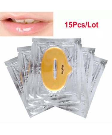 15-Piece Crystal Lip Mask Set | 24K Gold Organic Collagen for Moisturizing Anti-Aging & Nourishing Lips - Buy Online on GoSupps.com