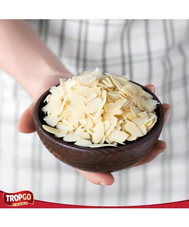 Tropgo Flaked Almonds - Finely Sliced Almond Nuts in a Resealable and Recyclable Tub - Natural Unsalted Peanut Flakes - Protein and Fibre Rich Guilt Free Nut Snack - Healthy Snack for All Ages (140G) - Buy Online on GoSupps.com
