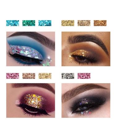 AKARY 4-Colors Glitter Eyeshadow Palette - Ultra Pigmented Long Lasting & Waterproof Mini Makeup for Stunning Eye Looks | Shop Internationally - Buy Online on GoSupps.com