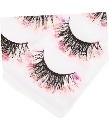 PLAFOPE 3 Pairs Fake Eyelashes Extensions Faux Eyelashes Halloween Fake Eyelashes Individual Fake Eyelashes Halloween Wispy Eyelashes Fake Lashes Glitter Eyelashes Chemical Fiber 4x1.2cm As Shown 2 - Buy Online on GoSupps.com
