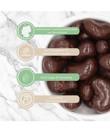  1001 Frucht 1001 Frucht - Dark Chocolate Cashew Kernels - 250g - Whole cashew kernels coated in rich dark chocolate - Buy Online on GoSupps.com