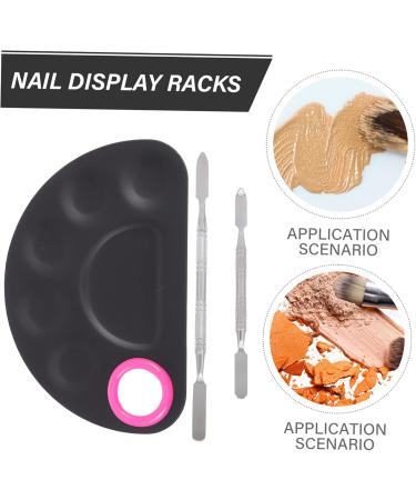 minkissy 1 Set Palette Manicure Color Mixing Trays Makeup Color Pallets with Mixing Stick Manicure Art Tools Nail Paint Mixing Boards Nail Art Tools Foundation Stainless Steel Nail Polish 15X10X0.5CM Silver - Buy Online on GoSupps.com