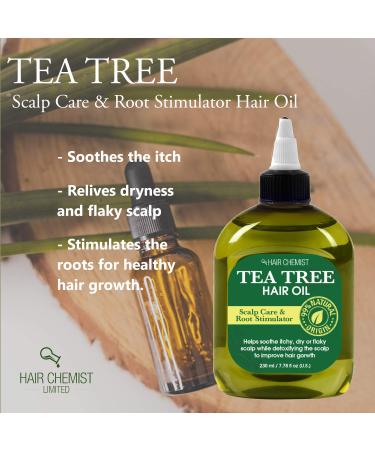Hair Chemist Tea Tree Hair Oil 7.1 oz - Soothe & Hydrate with 99% Natural Blend - Buy Online on GoSupps.com