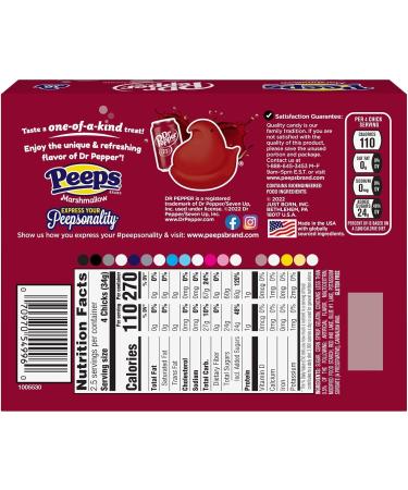 Peeps Easter Dr Pepper Flavored Marshmallow Chicks Limited Edition 10 count Easter Basket Candy - Buy Online on GoSupps.com