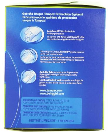 Tampax Anti-Slip Grip Cardboard Applicator Super Absorbency Tampons - 54 Ct | Effective Leak Protection - Buy Online on GoSupps.com