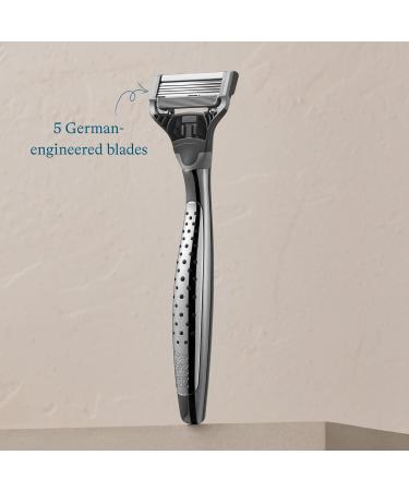 Harry's Razors for Men - Craft Edition Razor Set with 5 Blades Shave Gel & Travel Cover | International Shipping - Buy Online on GoSupps.com
