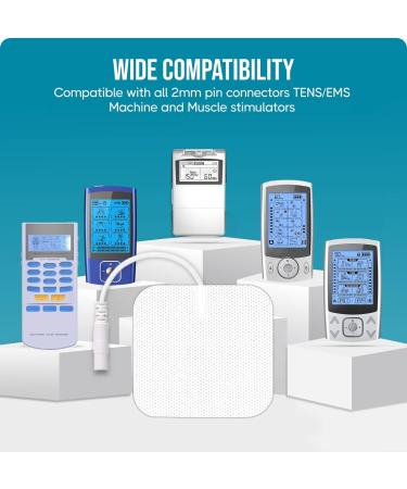 20 Pack TENS Unit Replacement Pads | 2x2 Reusable Self-Adhesive Electrodes | Compatible with AUVON, TENS 7000, HealthmateForever | EMS Muscle Stimulator Electrode Pads - Buy Online on GoSupps.com