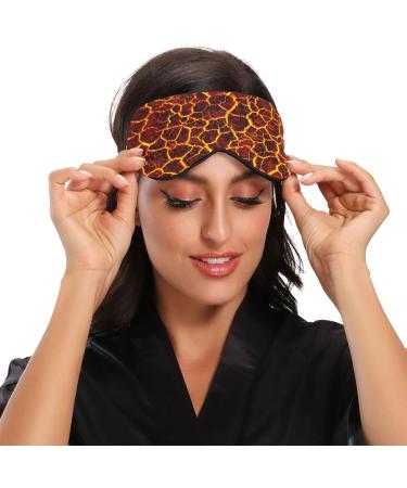 Sleep Mask - Light Blocking Red Lava Eye Mask for Sleeping | Adjustable Soft Lightweight Blindfold for Men & Women | Perfect for Naps & Work - Buy Online on GoSupps.com