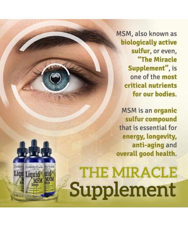 Dexterity Health Liquid MSM Drops 3-Pack - 4 oz. Dropper Bottles, Vegan & Non-GMO, Organic MSM & Vitamin C for Optimal Health - Buy Online on GoSupps.com