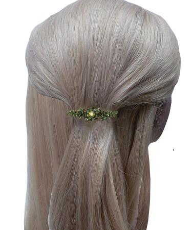 JCGY Mid Size Crystal Barrette | Sparkly Green Crystals | French Clip Clasp | 5A86600-1 - Buy Online on GoSupps.com