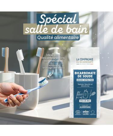 Bicarbonate de Soude Extra Fin - Sachet Kraft 1kg - Qualit Alimentaire Sup rieure - Usage Dentaire Cosm tique D odorant Maison - Poudre Polyvalente Ultra Pure- La Compagnie du Bicarbonate - Buy Online on GoSupps.com
