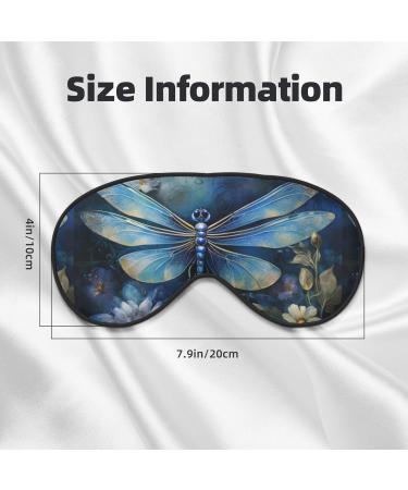 Art Blue Dragonfly Print Double-Sided Eye Mask | Blackout Sleep Mask for Women & Men - All Night Comfort - Buy Online on GoSupps.com