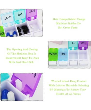 Push Button 7-Day Pill Case | Arthritis-Friendly Medicine Planner & Vitamin Organizer - Large Compartments for Easy Use - Buy Online on GoSupps.com