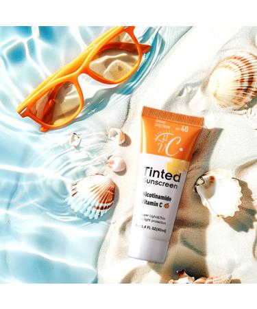 Buy Vitamin C Suncream SPF 40 - 2024 Summer UV Protection for All Skin Types - Unisex Facial Sunscreen (1.4 Fl Oz) - Perfect for Outdoor & Beach Activities - Buy Online on GoSupps.com