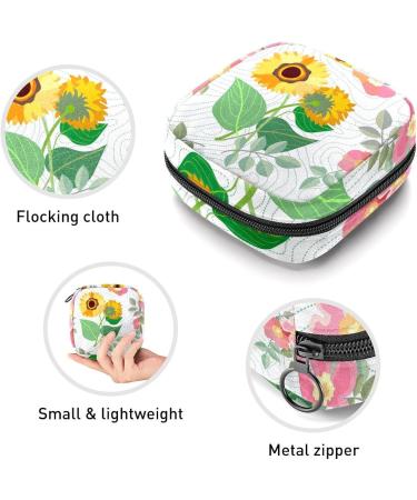 Period Bag Sanitary Napkin Storage Pouch - Autumn Roses & Sunflower Color - Buy Online on GoSupps.com