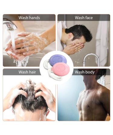 Soap on a Rope - 2Pcs Natural Moisturizing & Exfoliating Face & Hand Soap for Men & Women | Oil Control | 150g - Buy Online on GoSupps.com