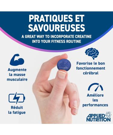 Applied Nutrition Creatine Monohydrate Gummies - 3000mg per Serving - 80 Vegan Chewable Candies for Strength Power and Recovery (20 Servings) (Pack of 1 Millions Blackcurrant) - Buy Online on GoSupps.com