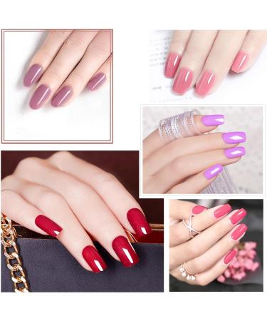 Vishine Gel Nail Polish Set of 6 Blue Purple Glitter Series Nail Polish Kit Soak Off UV Gel Nail Lacquer Nail Art Manicure Starter Set - Buy Online on GoSupps.com