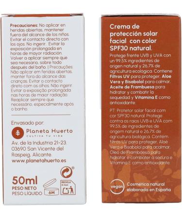  Planeta Huerto Sunscreen cream face color SPF30 Planeta vegetable garden 50 ml - Buy Online on GoSupps.com