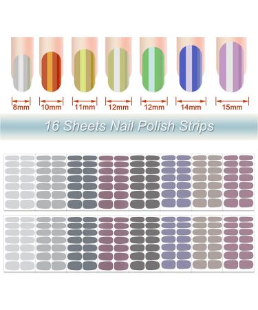 DANNEASY 16 Sheets Gray Nail Wraps for Women - Solid Color Self Adhesive Nail Polish Strips with Nail File and Cuticle Stick - Buy Online on GoSupps.com