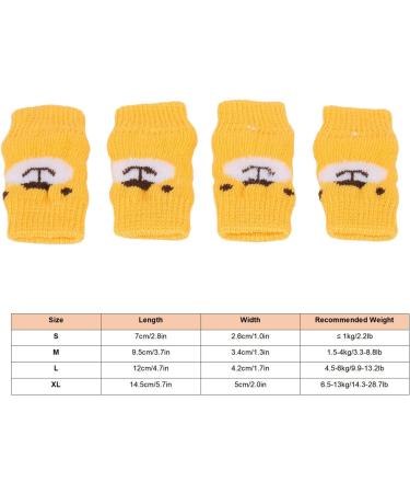 Dog Leg Brace 4Pcs Pet Dog Comfortable Elbow Protector Breathable Elastic Cartoon Bear Pattern Joints Warp Warm Dog Support Hock Covers for Legs Yellow(S) - Buy Online on GoSupps.com