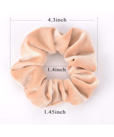 Hair Scrunchies Velvet Elastics Scrunchy Bobbles Soft Hair Bands Hair Ties (12 Colors) - Buy Online on GoSupps.com