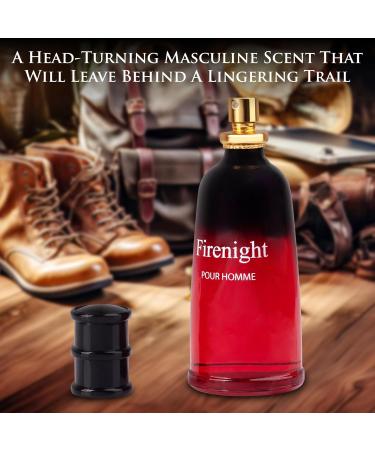 Firenight for Men Eau De Parfum 3.4 fl Oz- Top notes of Nutmeg Flower Lavender Cedar Chamomile Mandarin Orange Hawthorn Bergamot & Lemon - Citrus Cologne for Day & Night Use Elegant 100ml Bottle - Buy Online on GoSupps.com