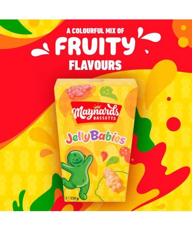 Maynards Bassetts Jelly Babies Bursting with Fruity Flavours Soft and Chewy Texture Sharing Pack 350g (Pack of 3) - Buy Online on GoSupps.com