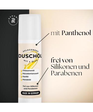 Shower Oil with Natural Oils and Panthenol for Body Care 150 ml - Buy Online on GoSupps.com