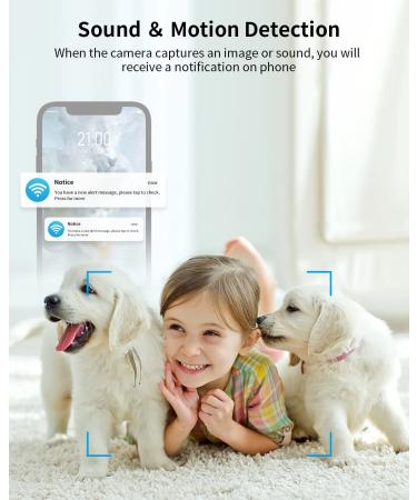 BJS 1080P Baby Monitor with Camera & Audio, Sound/Motion Detection, Night Vision - White (BM-A-1) - Buy Online on GoSupps.com