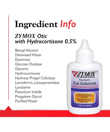 ZYMOX Enzymatic Ear Solution with 0.5% Hydrocortisone for Dog & Cat - 1.25 oz - Buy Online on GoSupps.com