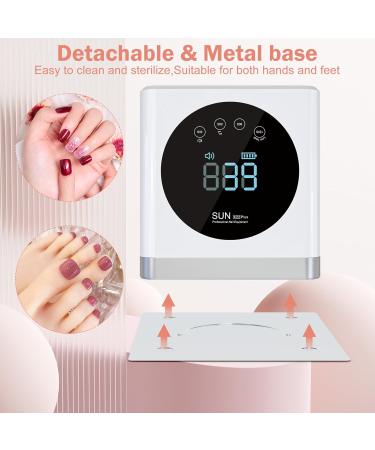 NAILGIRLS UV Led Nail Lamp Rechargeable Cordless 150W Nail Dryers for Gel and Regular Polish Nail Polish Curing Gel Led Dryer with 4 Timer Setting Automatic Sensor Home Salon Use - Buy Online on GoSupps.com